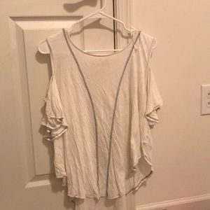 Free People cold shoulder top in white